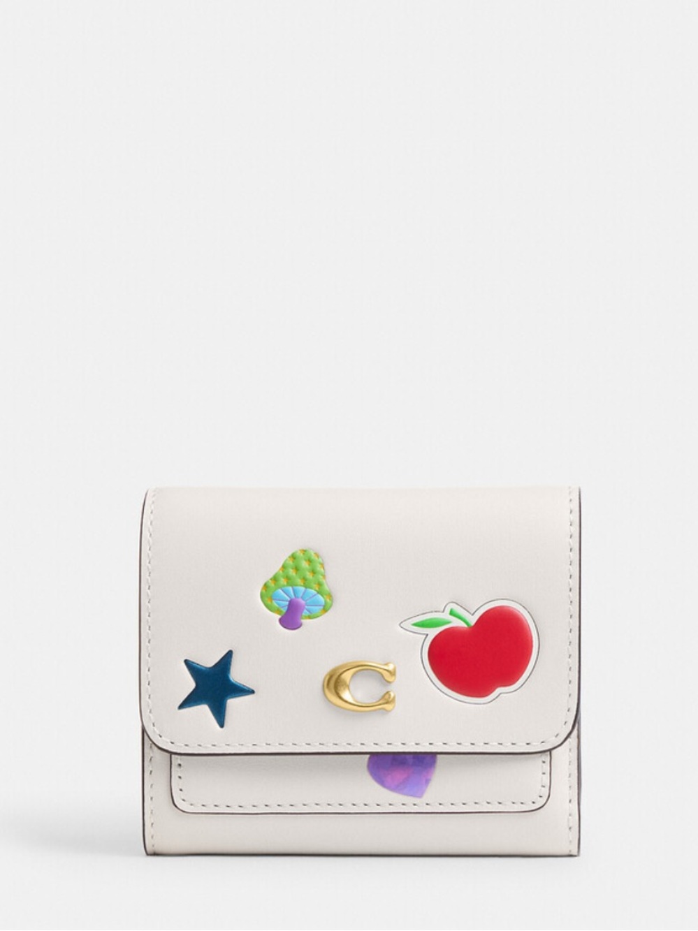 Coach Mila Small Flap Wallet With Sticker Print NWT